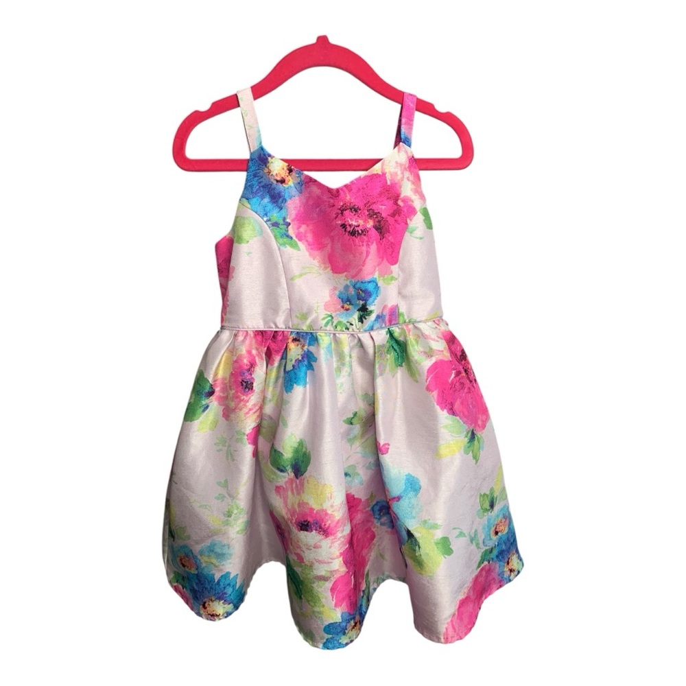 Zenzi Floral Dress w/ Back Bow (Lavender)